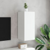 Ścienna szafka TV z LED, biała, 30,5x35x70 cm
