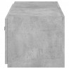 Ścienna szafka TV z LED, szarość betonu, 100x35x31 cm