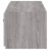 Ścienna szafka TV z LED, szary dąb sonoma, 100x35x31 cm