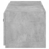 Ścienna szafka TV z LED, szarość betonu, 80x35x31 cm