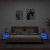 Szafki nocne z oświetleniem LED, ścienne, 2 szt., białe
