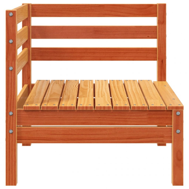 Ogrodowa sofa 4-osobowa, woskowy brąz, lite drewno sosnowe