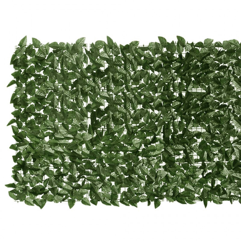 Parawan balkonowy, ciemnozielone liście, 200x100 cm