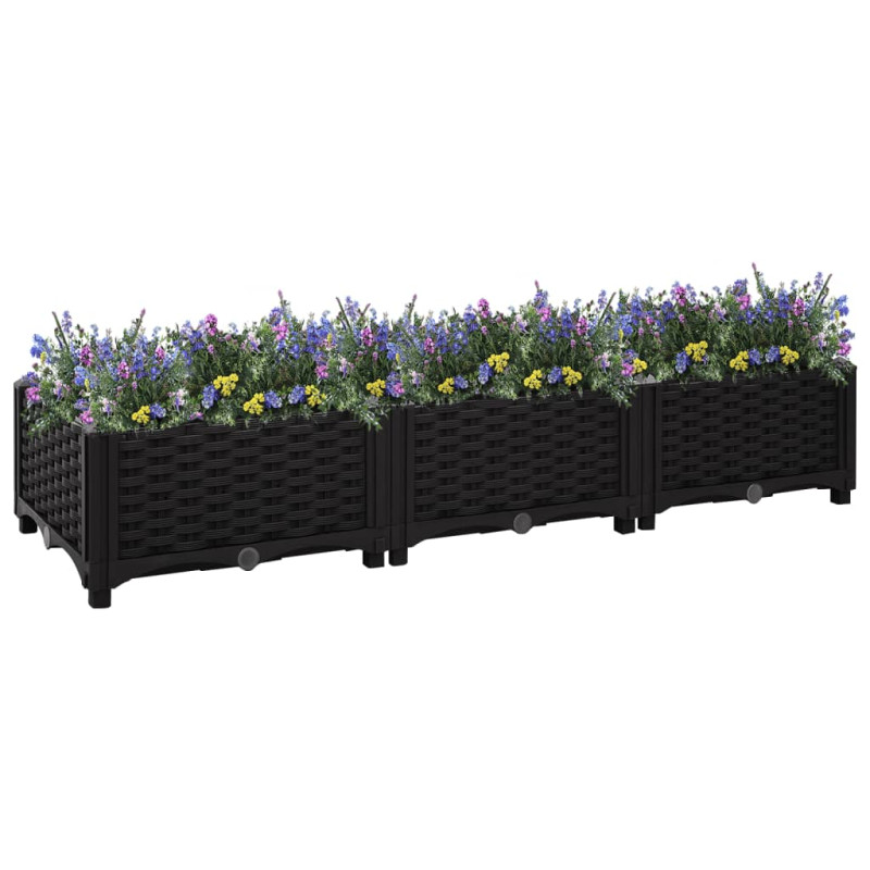 Donica do podniesionej rabaty, 120x40x23 cm, polipropylen