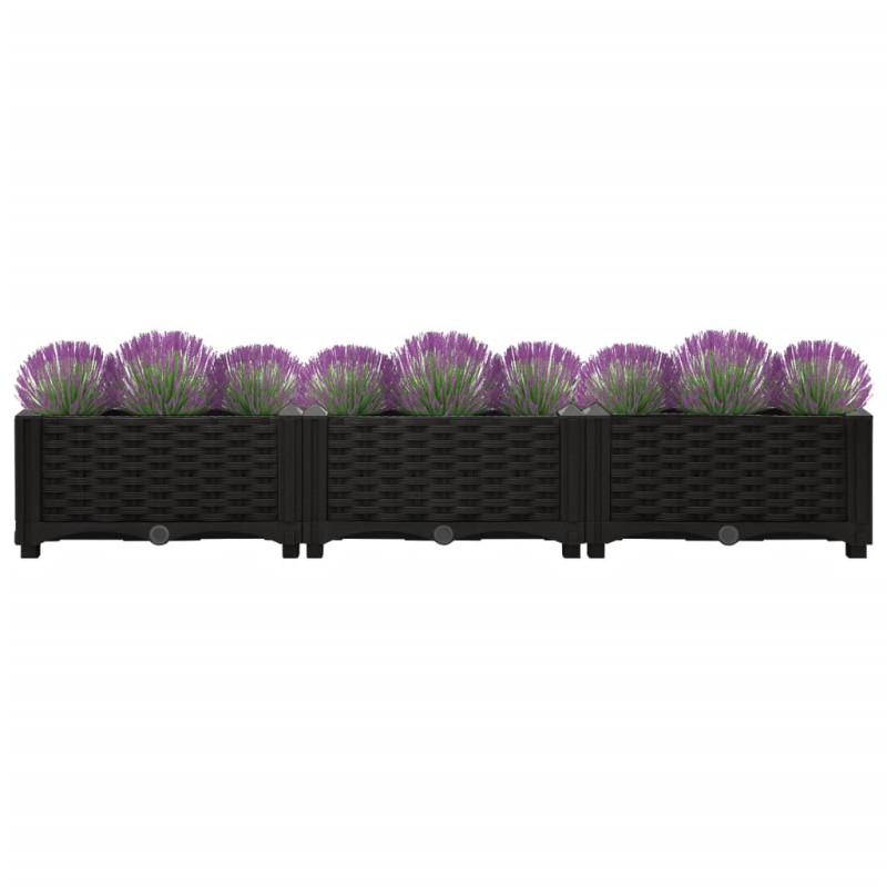 Donica do podniesionej rabaty, 120x40x23 cm, polipropylen