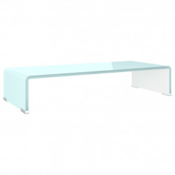 Podstawka pod monitor / TV, zielone szkło, 60x25x11 cm
