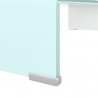 Podstawka pod monitor / TV, zielone szkło, 60x25x11 cm