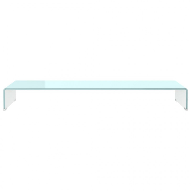 Podstawka pod monitor / TV, zielone szkło, 110x30x13 cm