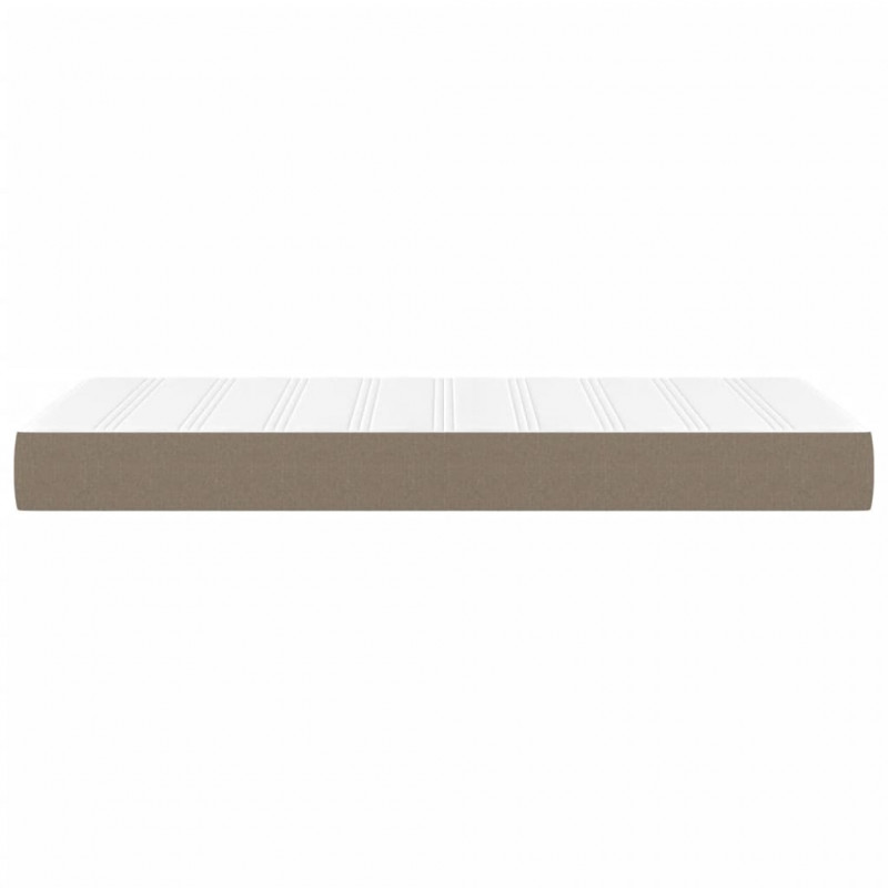 Materac kieszeniowy, taupe, 120x190x20 cm, tkanina