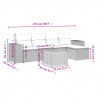 6-cz. zestaw mebli ogrodowych z poduszkami, czarny polirattan
