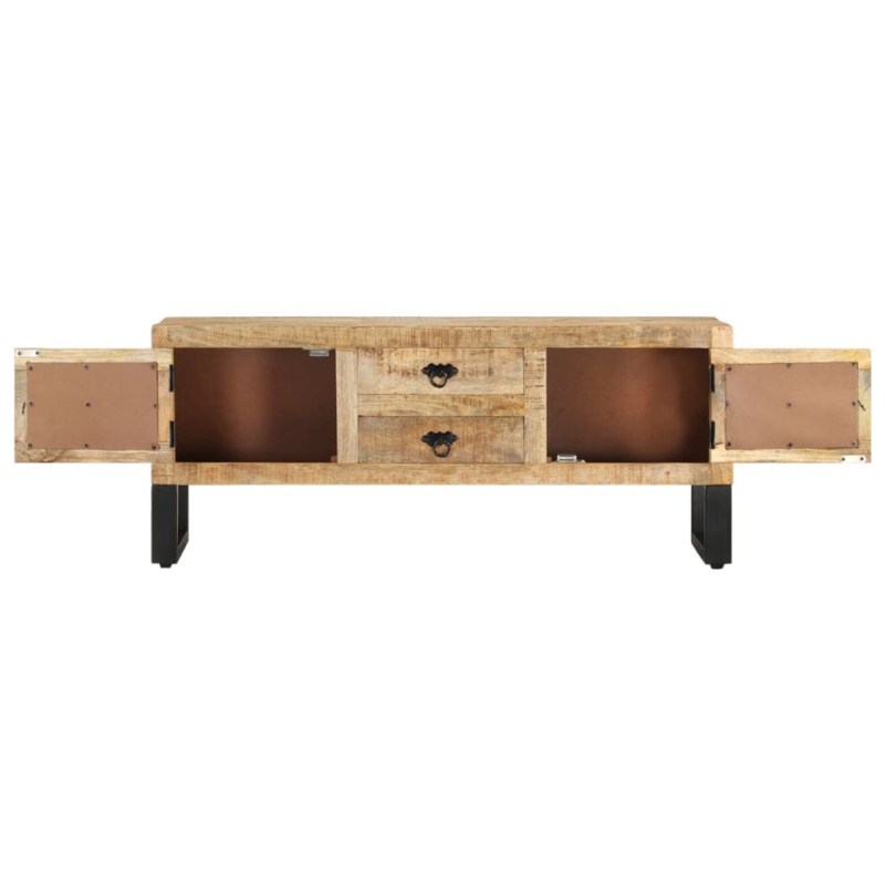 Szafka pod telewizor, 110x30x45 cm, surowe drewno mango