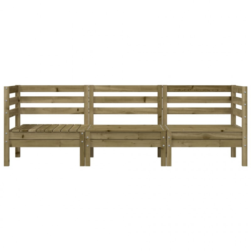 Ogrodowa sofa 3-osobowa, impregnowane drewno sosnowe