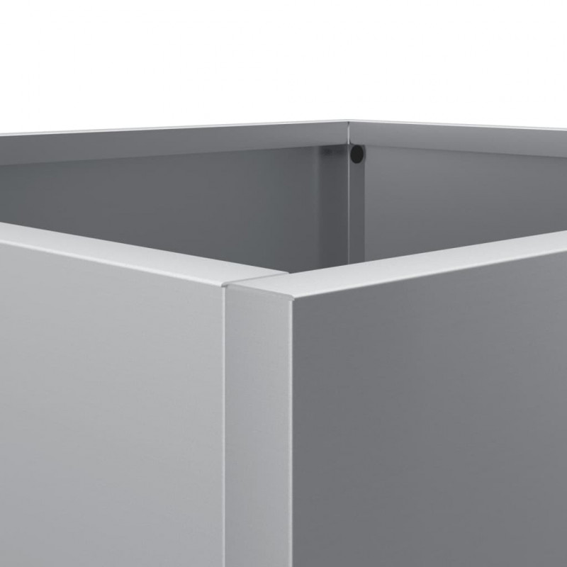 Donica, srebrna, 32x29x75 cm, stal galwanizowana