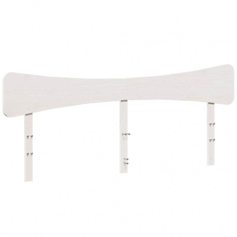 Wezgłowie do łóżka, białe, 200 cm, lite drewno sosnowe