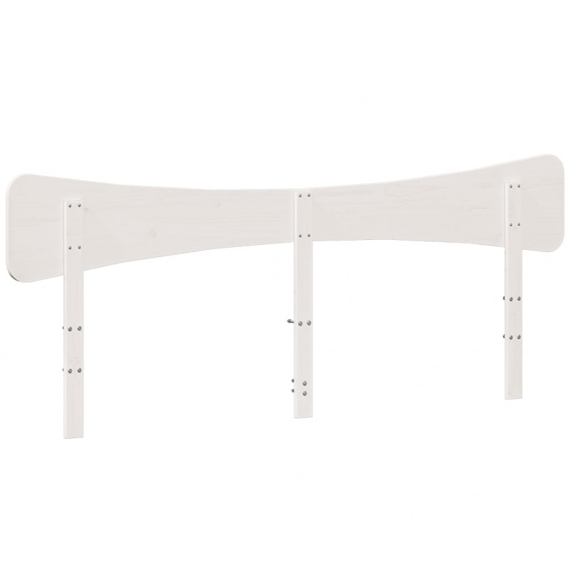 Wezgłowie do łóżka, białe, 200 cm, lite drewno sosnowe