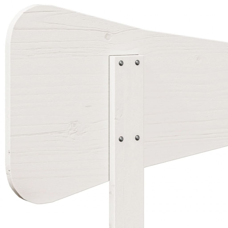 Wezgłowie do łóżka, białe, 200 cm, lite drewno sosnowe