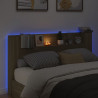 Zagłówek z półką i LED, dąb sonoma, 180x16,5x103,5 cm
