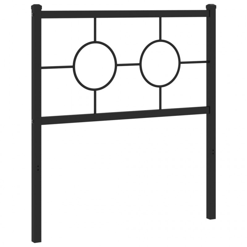 Metalowe wezgłowie, czarne, 75 cm