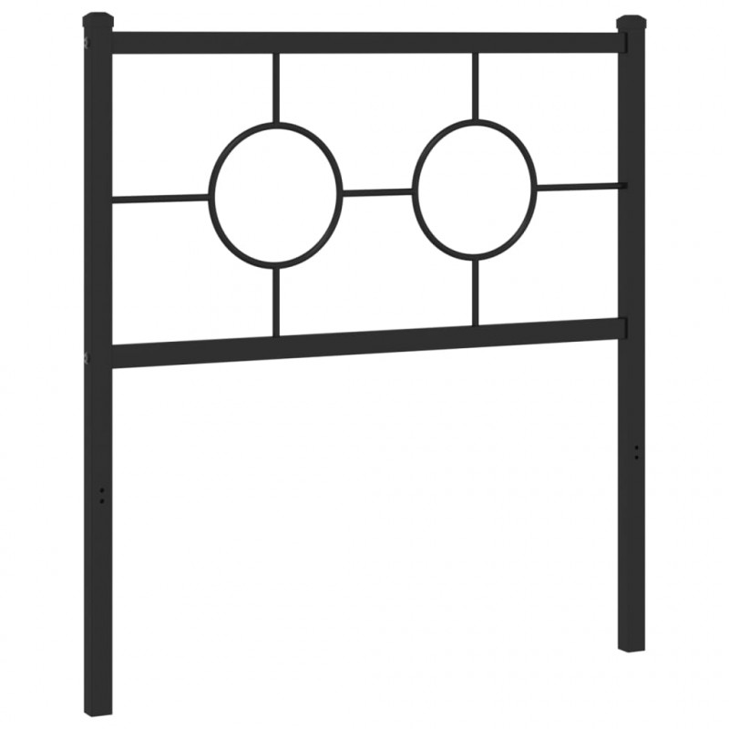 Metalowe wezgłowie, czarne, 75 cm