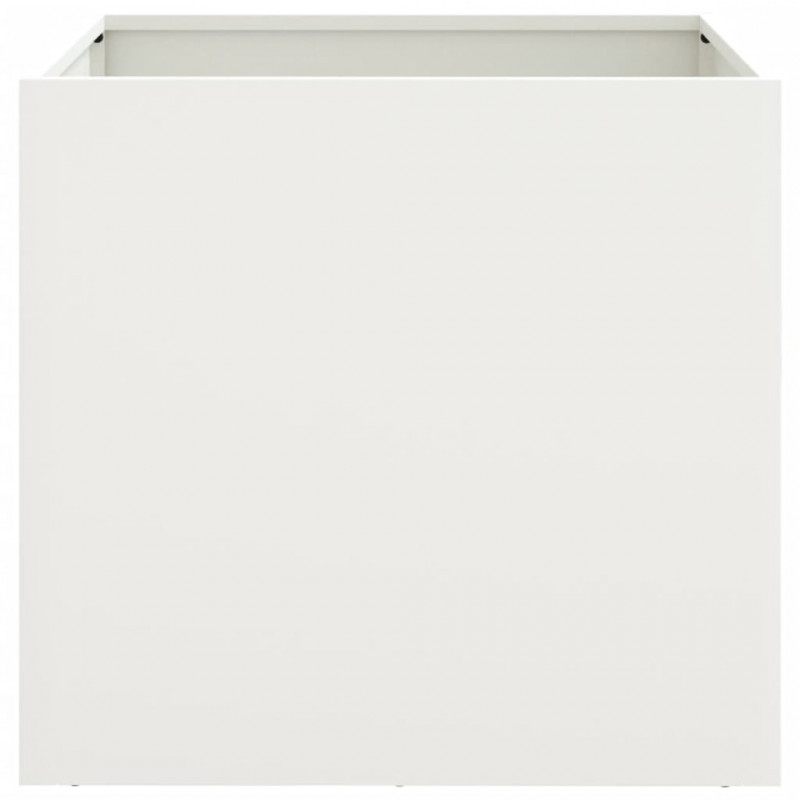 Donice, 2 szt., białe, 49x47x46 cm, stal