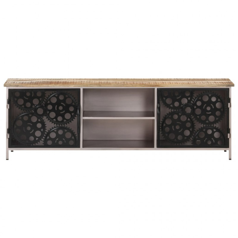 Szafka pod TV, 120x30x40 cm, surowe drewno mango