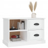 Szafka pod TV, biała na wysoki połysk, 73x35,5x47,5 cm