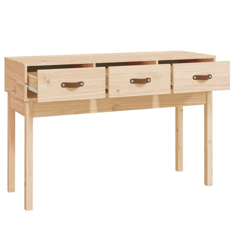 Stolik konsolowy, 114x40x75 cm, lite drewno sosnowe