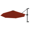 Parasol ścienny na metalowym słupku, 300 cm, kolor terakota