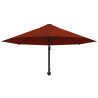 Parasol ścienny na metalowym słupku, 300 cm, kolor terakota