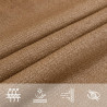 Żagiel przeciwsłoneczny, 160 g/m², taupe, 3/4x3 m, HDPE