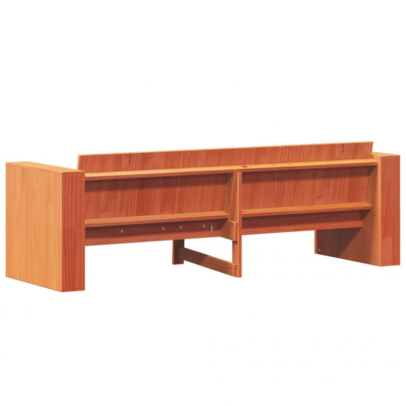 Sofa ogrodowa, 3-osobowa, woskowy brąz, 189x60x62 cm, sosna