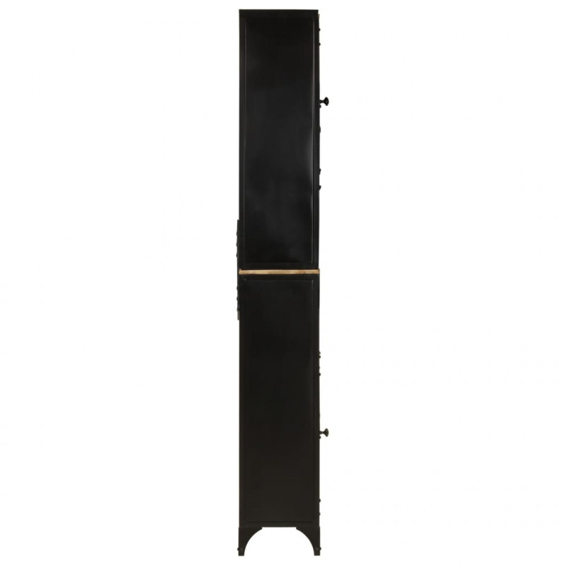 Szafka łazienkowa, 40x27x180 cm, żelazo i lite drewno mango