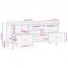 Szafka pod telewizor, 100x33x46 cm, lite drewno mango