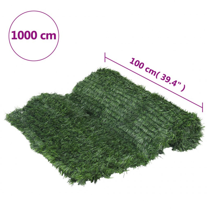 Ogrodzenie ze sztucznej trawy, zielone, 1x10 m