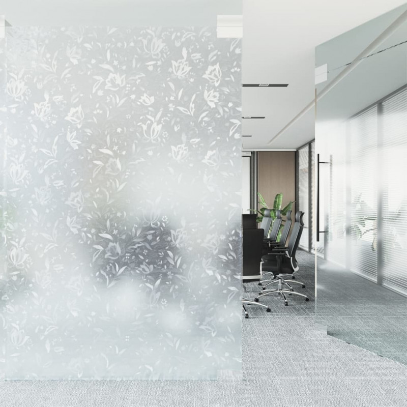 Folia okienna, matowa, wzór w kwiaty, 60x500 cm, PVC