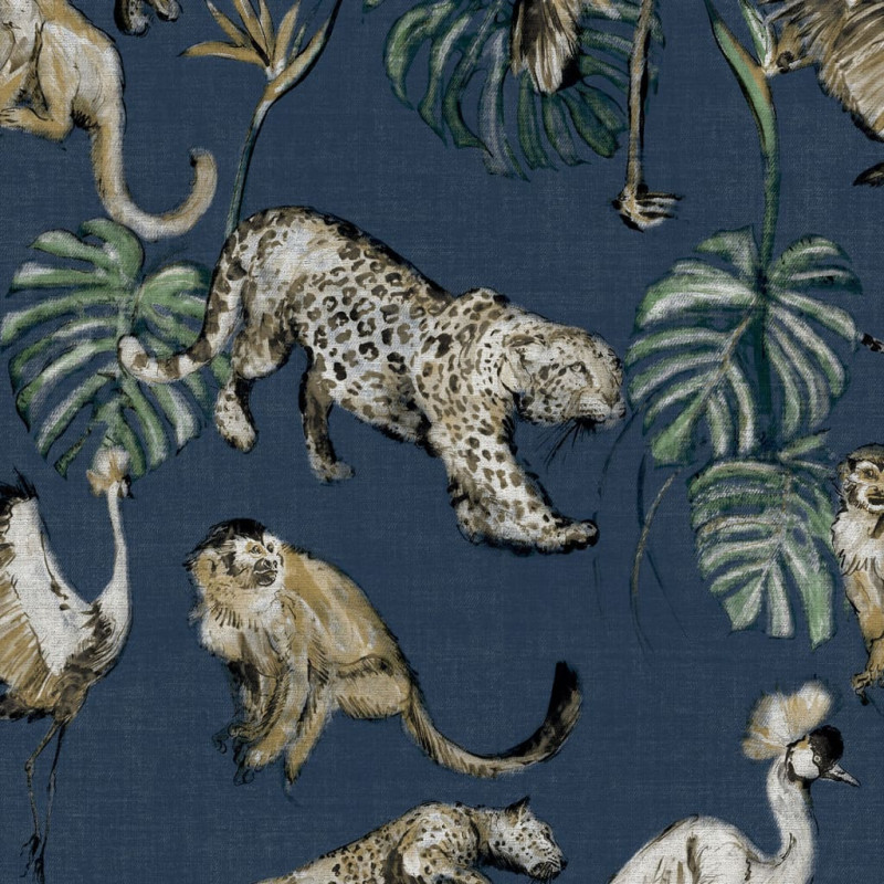 Noordwand Tapeta Zero Exotic Animals, niebieska
