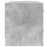 Szafka TV ze szklanymi drzwiami, szarość betonu, 102x37x42 cm