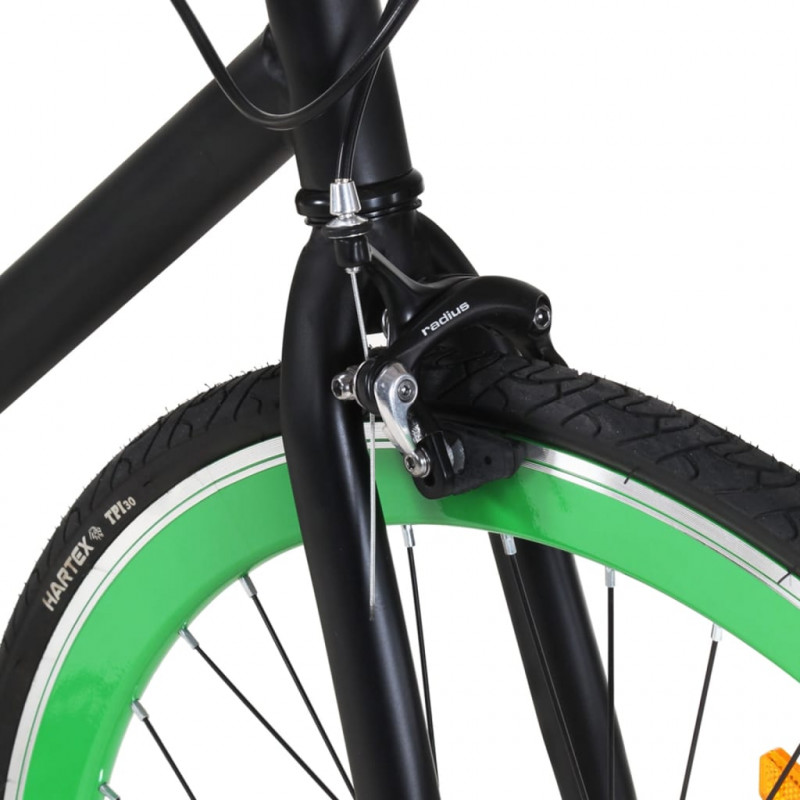 Rower single speed, czarno-zielony, 700c, 51 cm