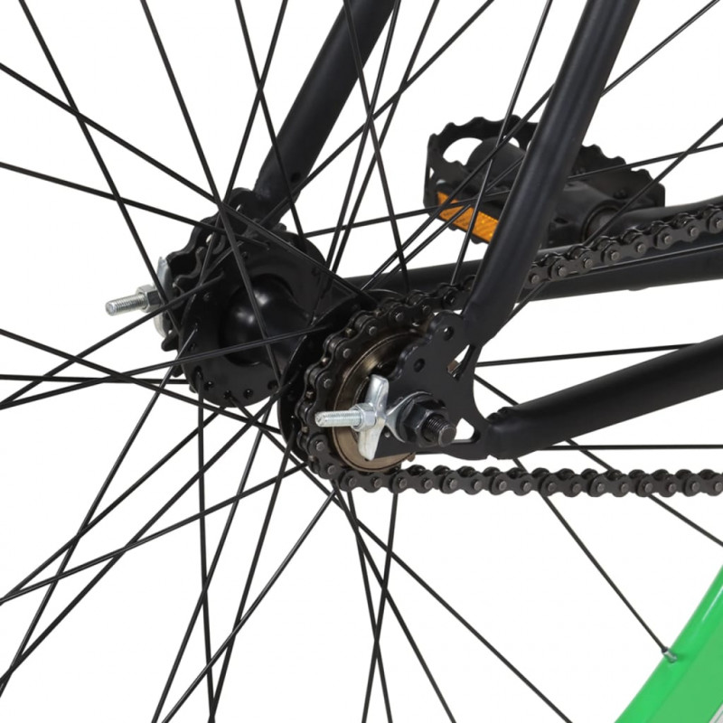Rower single speed, czarno-zielony, 700c, 51 cm