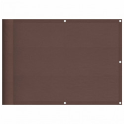 Parawan balkonowy, brązowy, 75x700 cm, 100% poliester Oxford