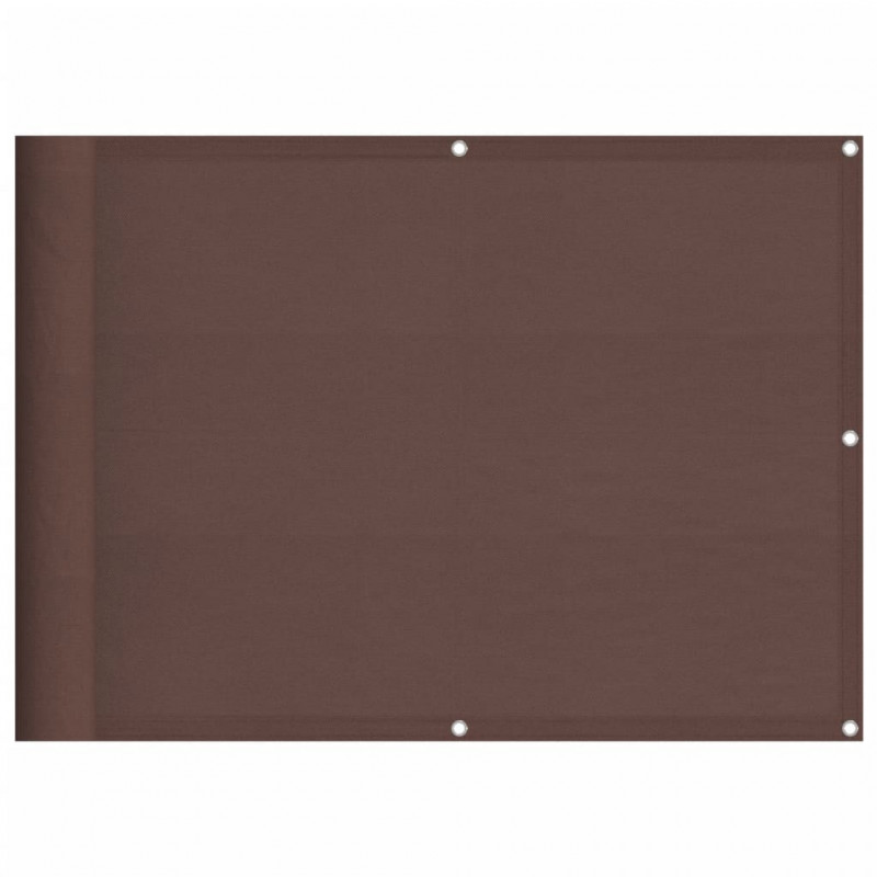 Parawan balkonowy, brązowy, 75x700 cm, 100% poliester Oxford