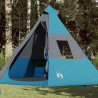 Namiot turystyczny, tipi, 7-os., niebieski, wodoszczelny
