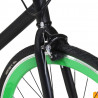 Rower single speed, czarno-zielony, 700c, 59 cm