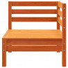 Ogrodowa sofa 3-osobowa, woskowy brąz, lite drewno sosnowe
