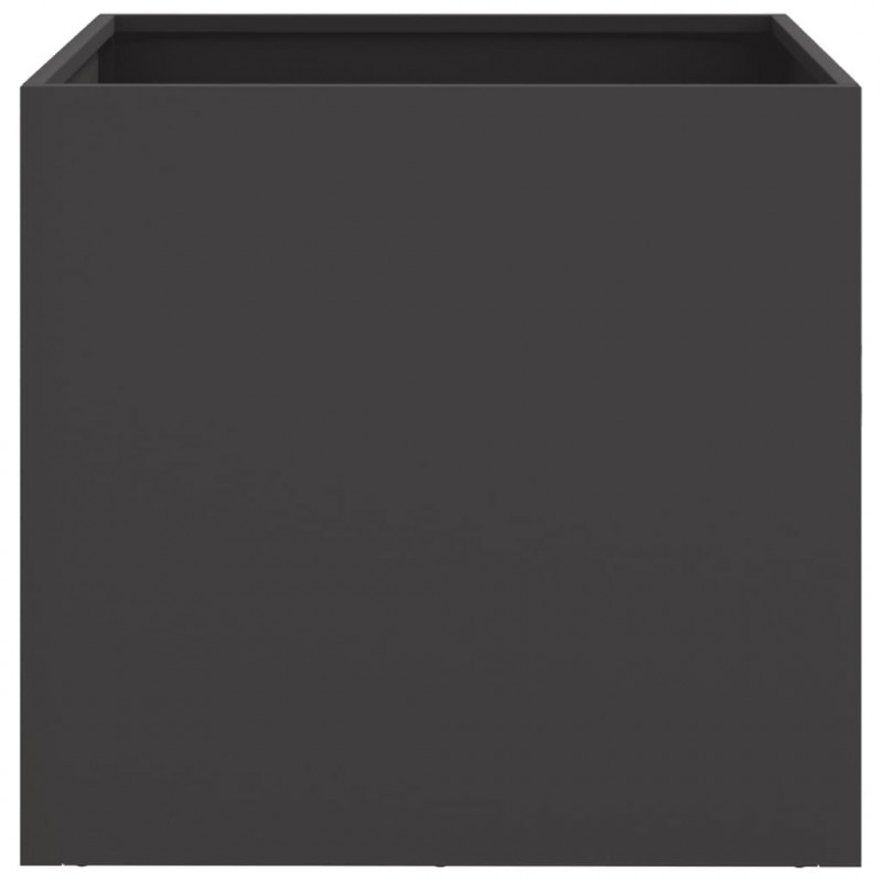Donice, 2 szt., czarne, 42x40x39 cm, stal