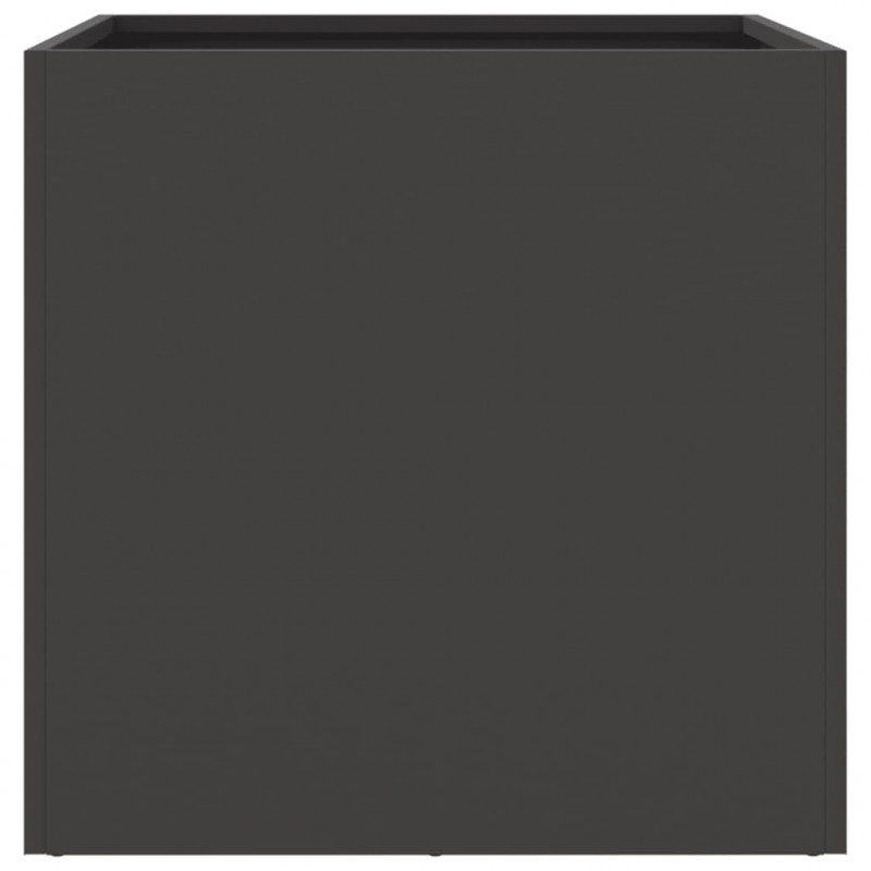 Donice, 2 szt., czarne, 42x40x39 cm, stal