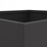 Donice, 2 szt., czarne, 42x40x39 cm, stal