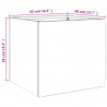 Donice, 2 szt., czarne, 42x40x39 cm, stal
