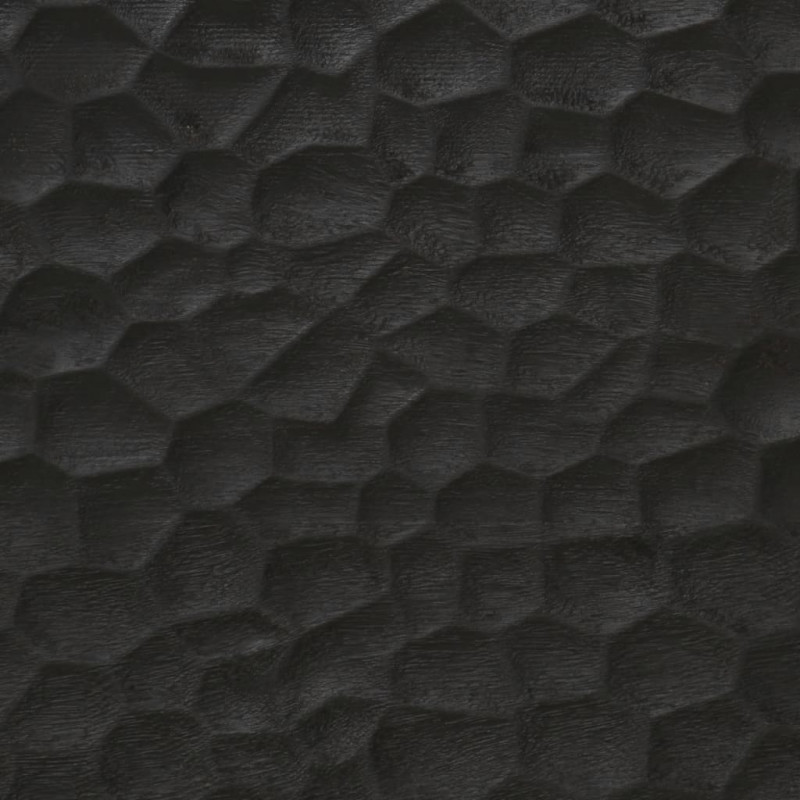 Szafki nocne, 2 szt., czarne, 40x33x46 cm, lite drewno mango