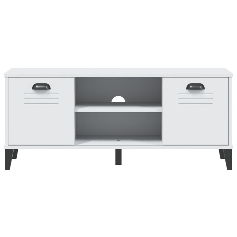 Ławka na buty VIKEN biała 106x35x45 cm, materiał drewnopochodny